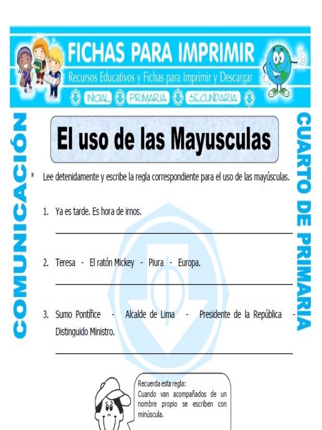 Lista 103+ Foto ejercicios para trabajar el uso de las mayusculas Mirada tensa