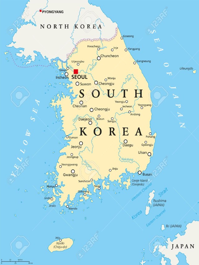 Lista 104+ Foto el mapa de corea del sur El último