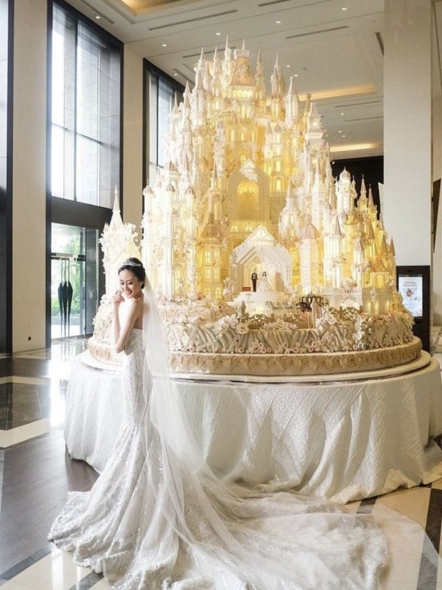 Sintético 90+ Foto elegante grande lujoso pasteles de boda Actualizar