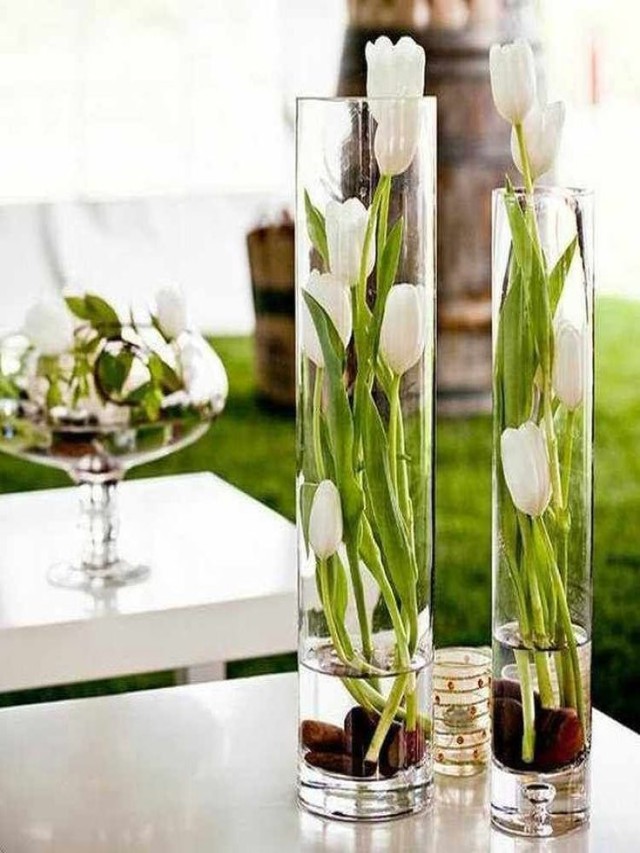 Álbumes 94+ Foto elegantes arreglos florales en floreros de vidrio altos Alta definición completa, 2k, 4k