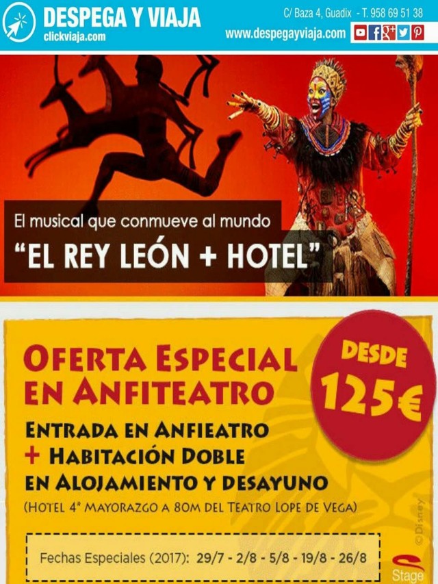 Álbumes 103+ Foto entradas y hotel para el rey leon en madrid Alta definición completa, 2k, 4k