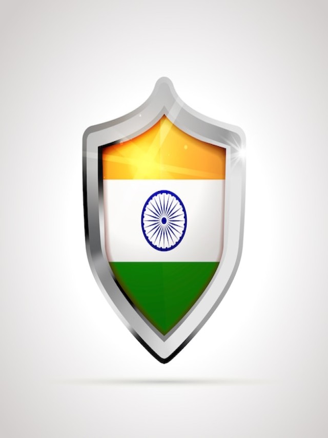 Sintético 98+ Foto escudo de la bandera de la india El último