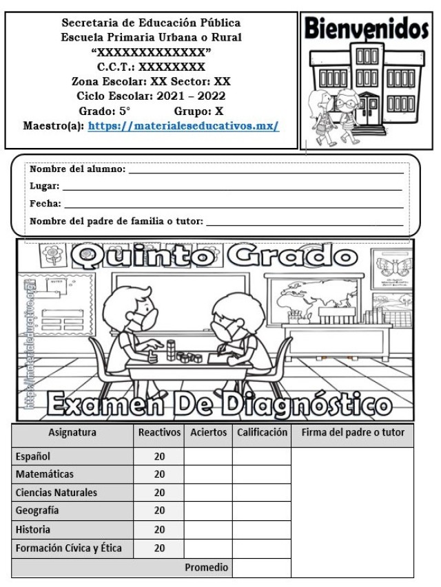 Sintético 91+ Foto examen de diagnostico para quinto grado de primaria Mirada tensa