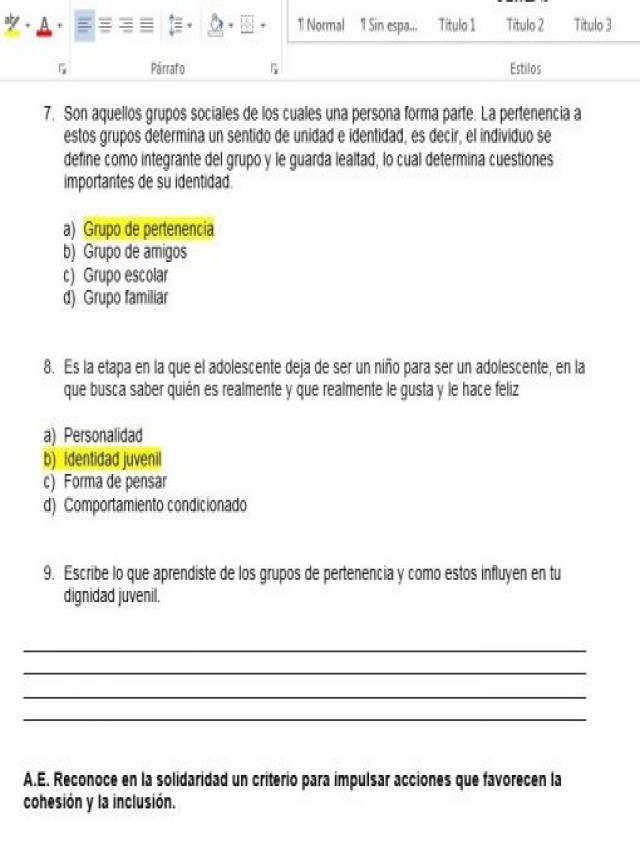 Lista 101+ Foto examen de formacion civica y etica 1 primer bimestre Alta definición completa, 2k, 4k