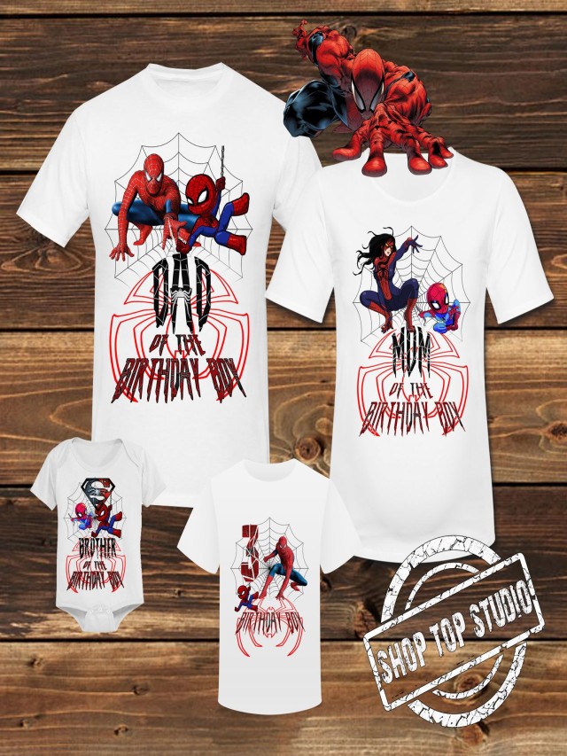 Lista 94+ Foto familia camisas de spiderman para cumpleaños Mirada tensa