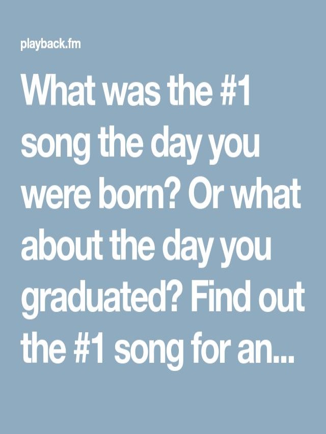 Lista 102+ Foto find the 1 song on the day you were born Alta definición completa, 2k, 4k