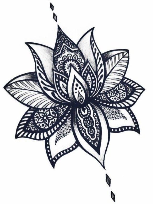 Álbumes 99+ Foto flor de loto plantilla para tattoo Cena hermosa