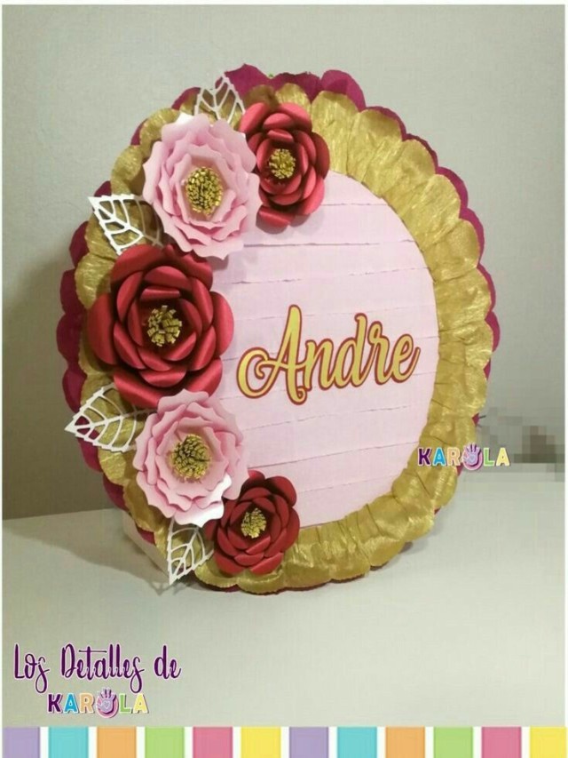 Arriba 92+ Foto flor piñata en forma de rosa Lleno
