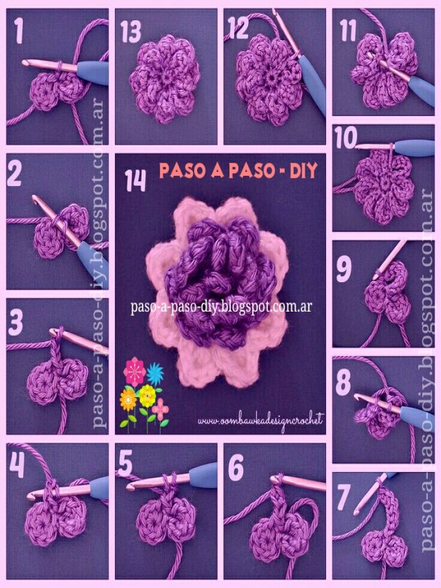 Arriba 104+ Foto flores a crochet paso a paso en español videos Alta definición completa, 2k, 4k