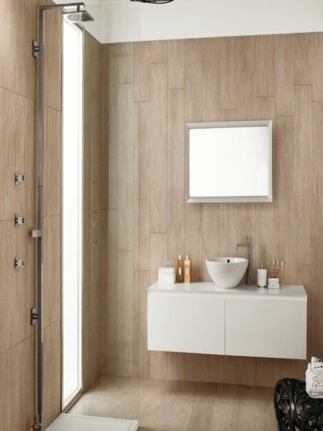 Arriba 103+ Foto forrados baños con azulejo tipo madera Cena hermosa