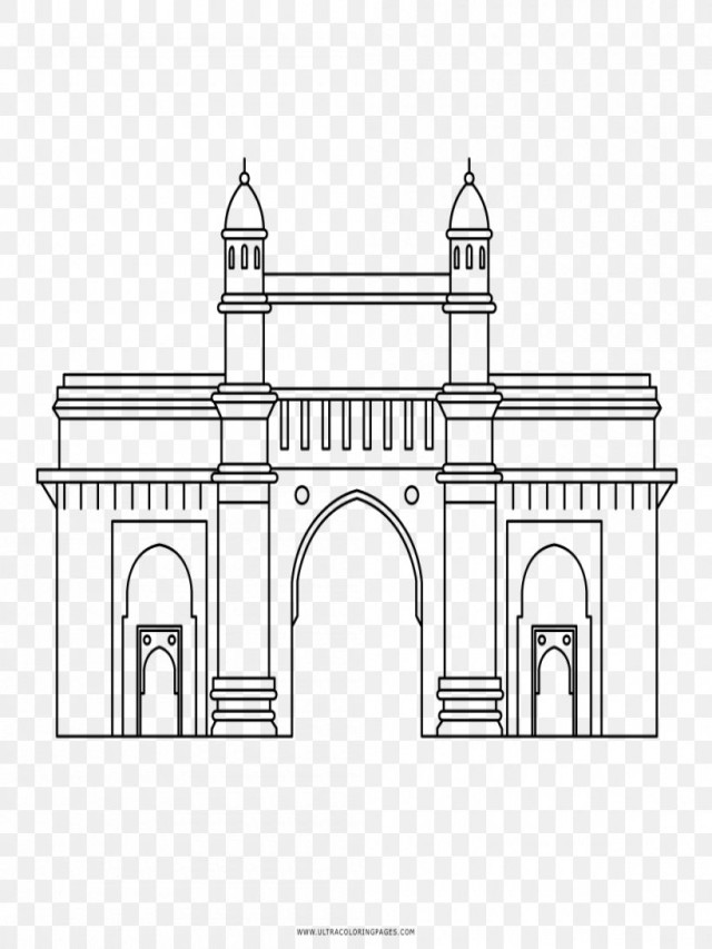 Lista 97+ Imagen gateway of india drawing with colour Actualizar