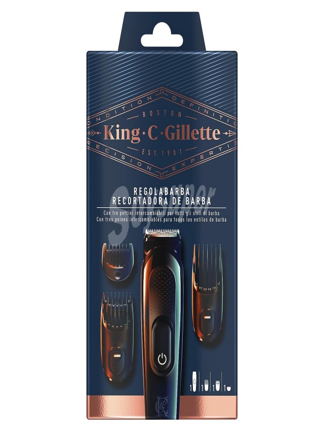 Sintético 96+ Foto gillette king c. kit de recortadora de barba Lleno