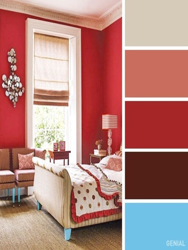 Lista 102+ Foto habitaciones en color rojo y beige Lleno