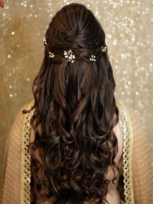 Arriba 90+ Imagen hair style for gown for long hair Cena hermosa