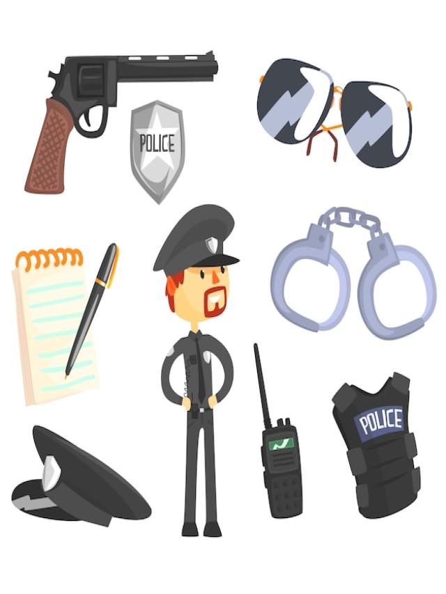 Sintético 90+ Foto herramientas de trabajo de un policía El último