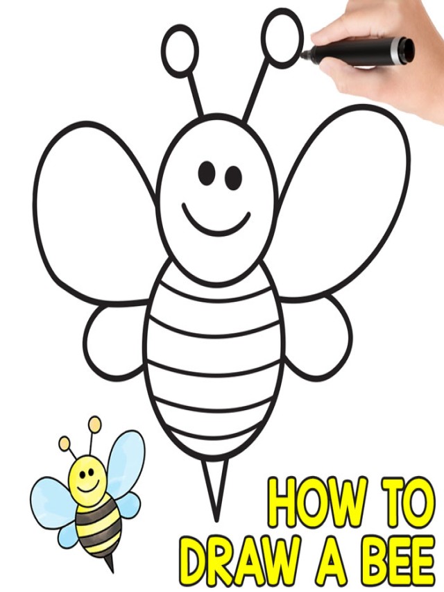 Em geral 95+ Imagen how to draw a bee easy Alta definición completa, 2k, 4k
