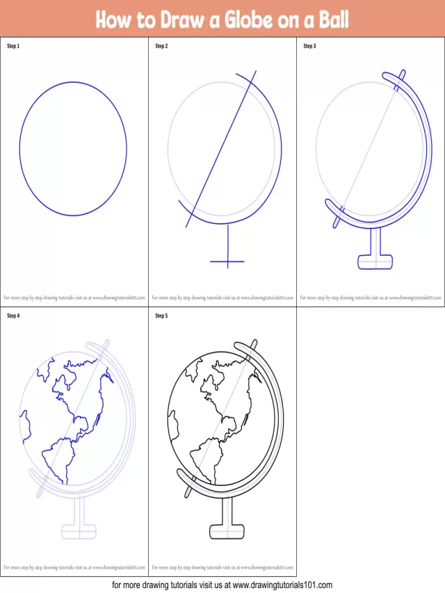 Arriba 97+ Imagen how to draw a globe on a ball Cena hermosa