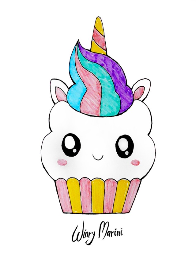 Lista 92+ Imagen how to draw a unicorn cupcake Actualizar