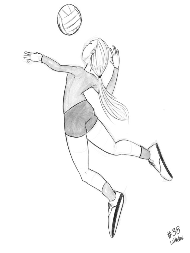 Arriba 95+ Imagen how to draw a volleyball player Actualizar