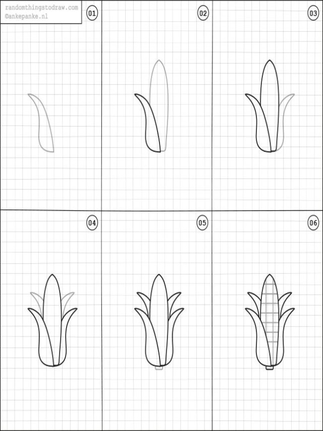 Lista 98+ Imagen how to draw corn stalks step by step El último