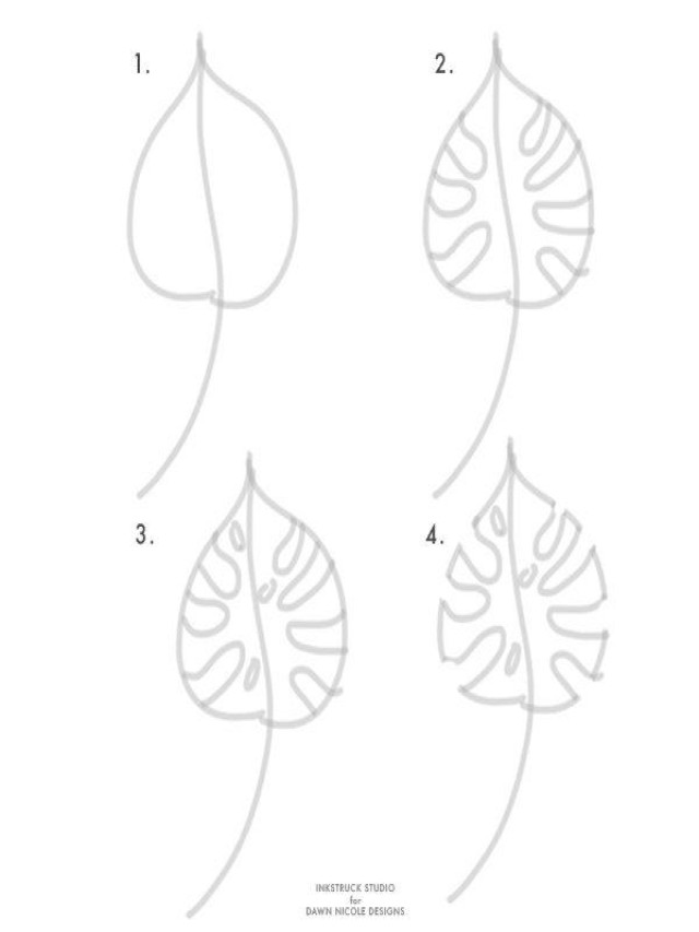 Em geral 101+ Imagen how to draw a tropical leaf Cena hermosa