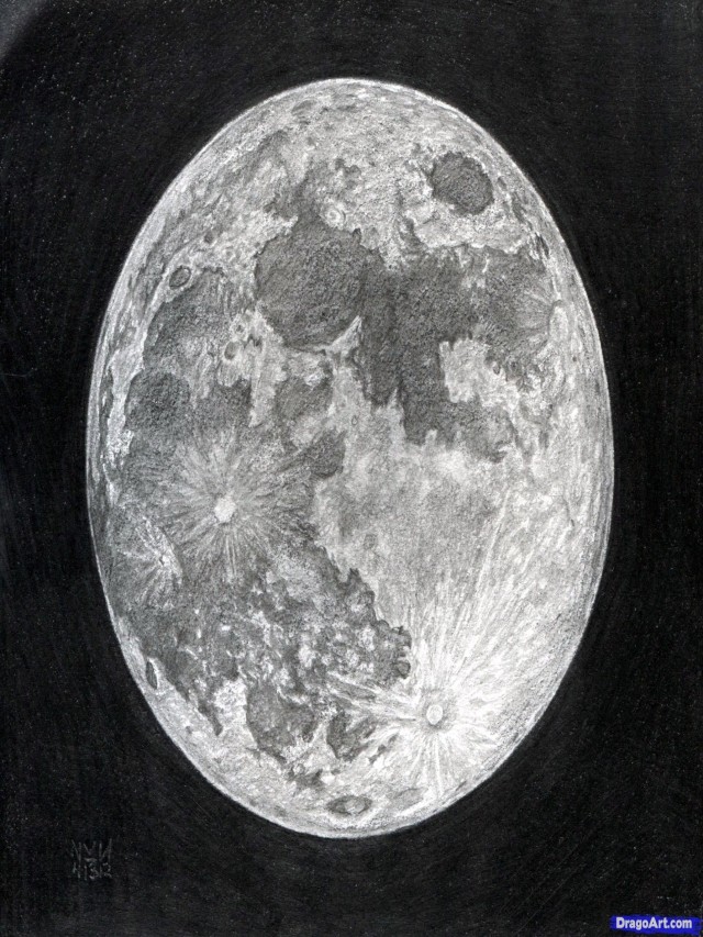 Lista 93+ Imagen how to draw a realistic moon Mirada tensa