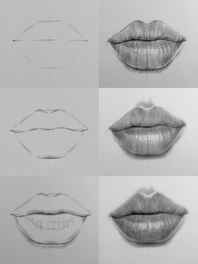 Em geral 103+ Imagen how to draw a realistic mouth Lleno