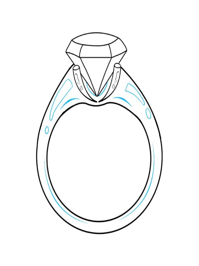 Lista 104+ Imagen how to draw a diamond ring Mirada tensa