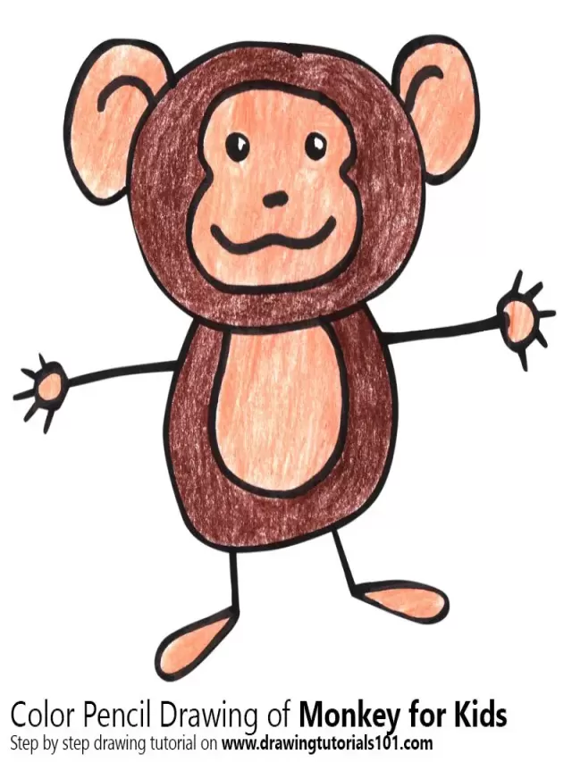 Em geral 90+ Imagen how to draw monkey for kids Actualizar