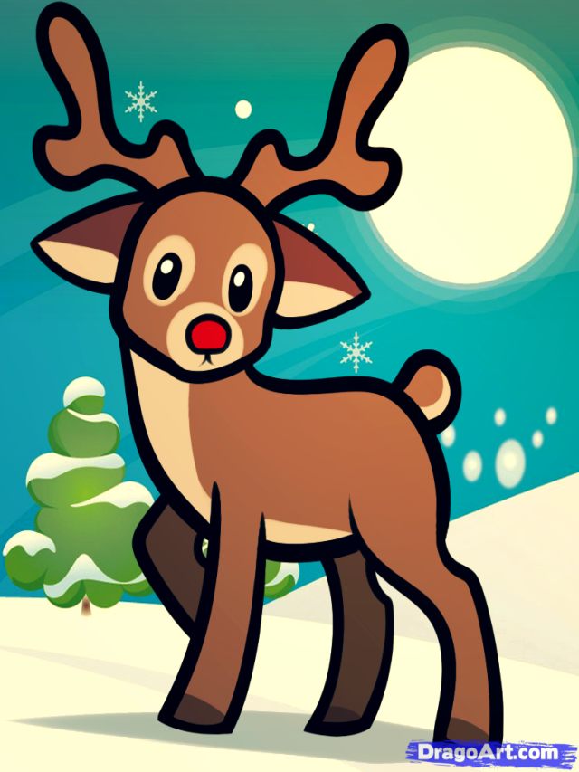 Em geral 95+ Imagen how to draw a cute reindeer Actualizar