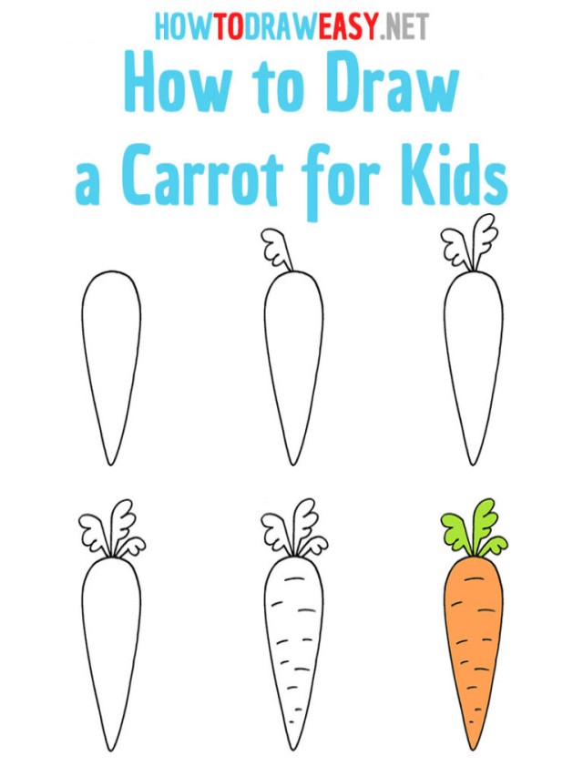 Lista 95+ Imagen how to draw carrot step by step El último