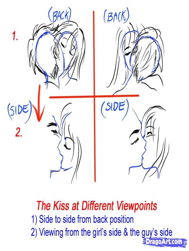 Lista 101+ Imagen how to draw a couple kissing step by step El último