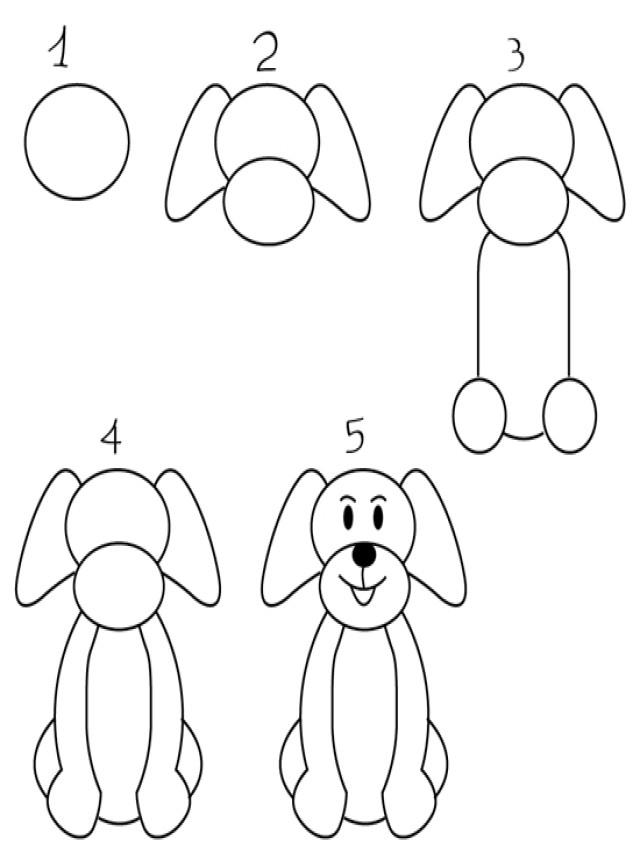 Arriba 105+ Imagen imagen de un perro fácil de dibujar Lleno