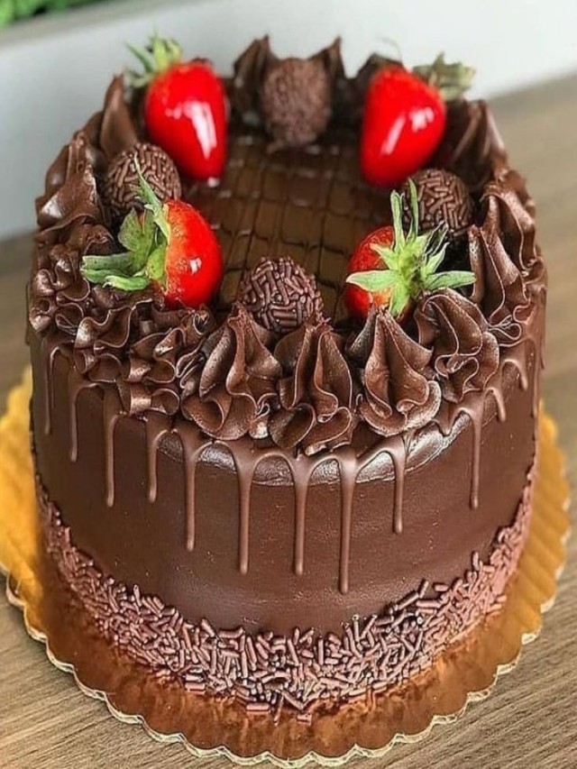 Lista 98+ Foto imagen de pastel de chocolate con fresas Actualizar