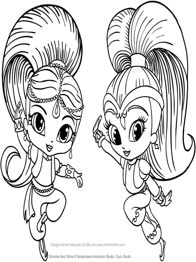 Lista 98+ Imagen imagenes de shimmer y shine para colorear Mirada tensa