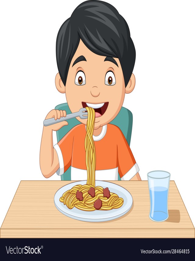Álbumes 97+ Foto imagenes de niños comiendo en caricatura Mirada tensa