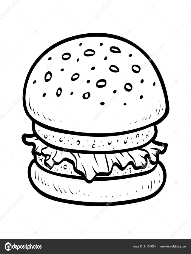 Sintético 92+ Foto imagenes de una hamburguesa para colorear Alta definición completa, 2k, 4k