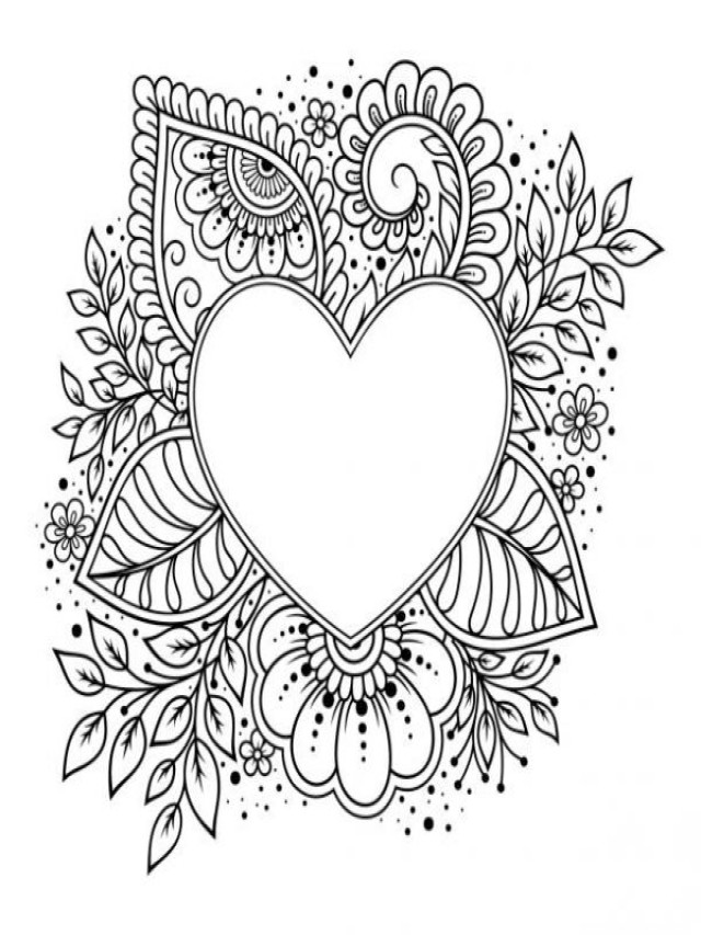 Lista 91+ Foto imagenes para colorear de mandalas de corazones Actualizar