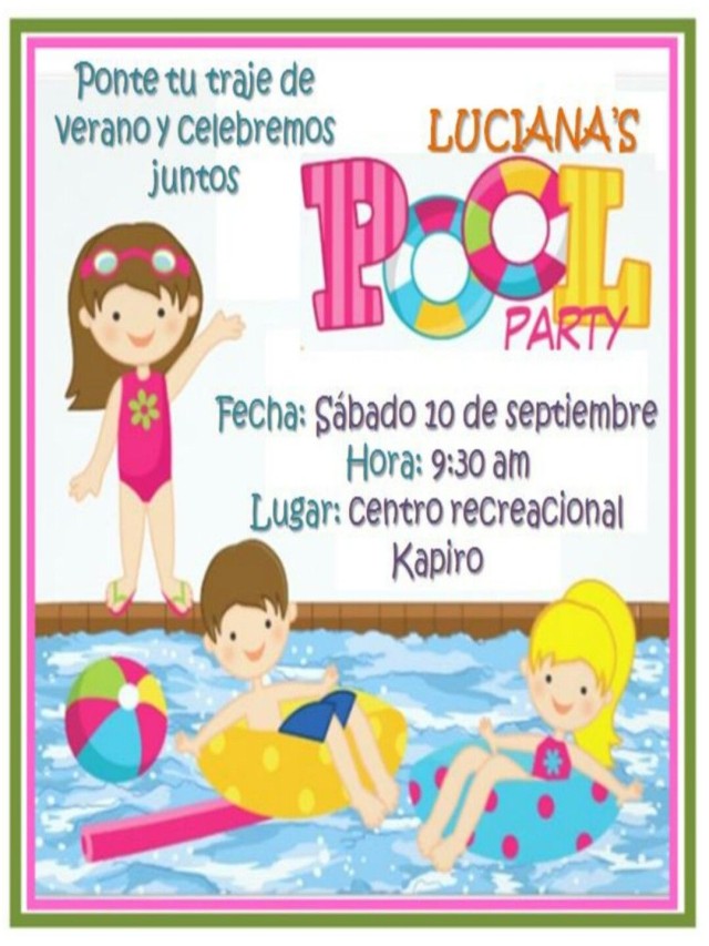 Álbumes 93+ Foto invitaciones pool party para imprimir gratis Alta definición completa, 2k, 4k