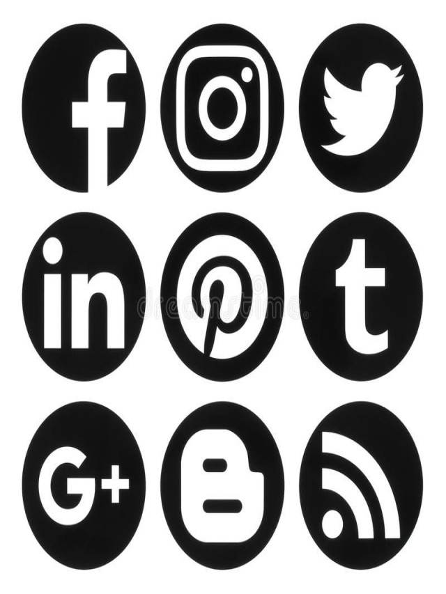 Arriba 103+ Foto logos redes sociales blanco y negro Alta definición completa, 2k, 4k