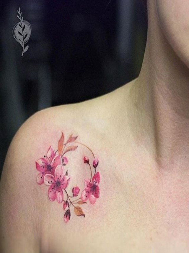Arriba 92+ Foto los mejores 100 tatuajes de flores de cerezo para mujeres Cena hermosa