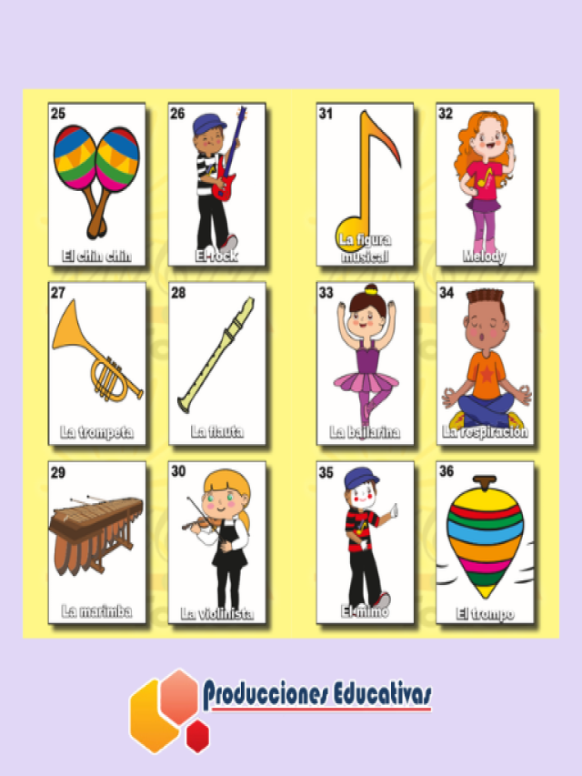 Lista 105+ Foto loteria de instrumentos musicales para preescolar Actualizar