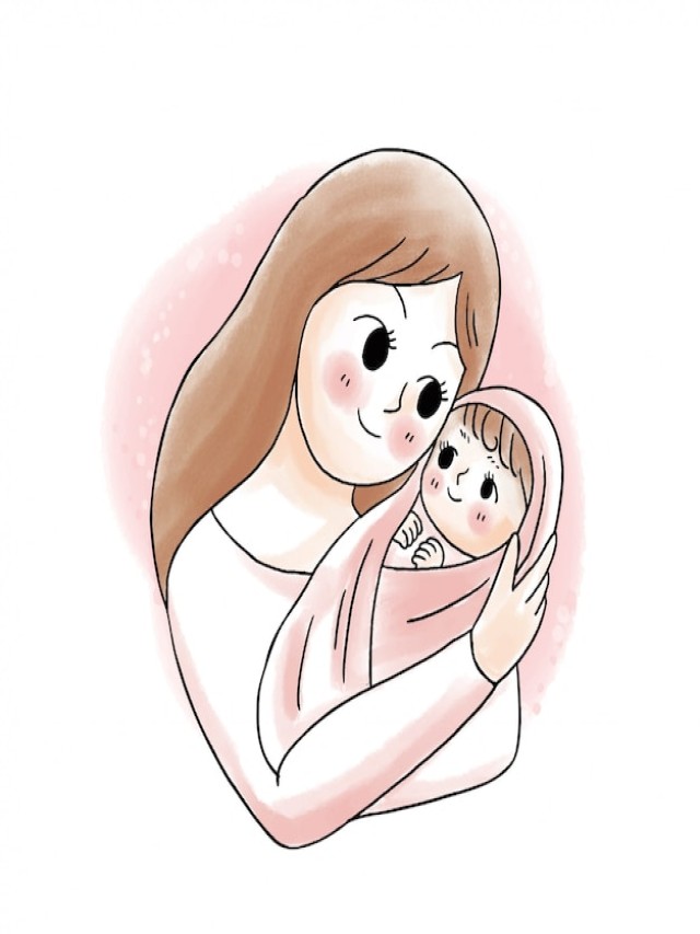 Sintético 97+ Foto mama abrazando a su bebe dibujo Cena hermosa
