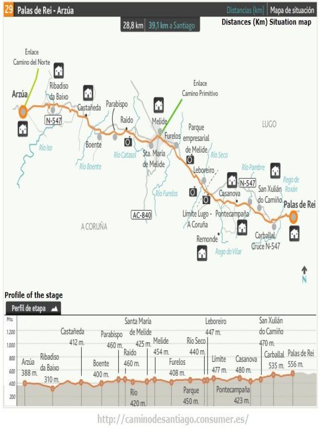 Lista 91+ Foto mapa camino de santiago palas de rei - arzúa Actualizar