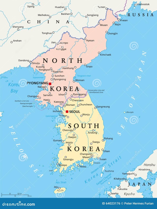 Arriba 92+ Foto mapa corea del sur y norte Lleno