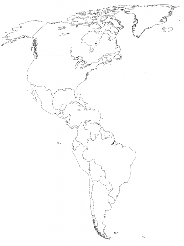 Lista 97+ Imagen mapa de america fisico en blanco y negro Mirada tensa