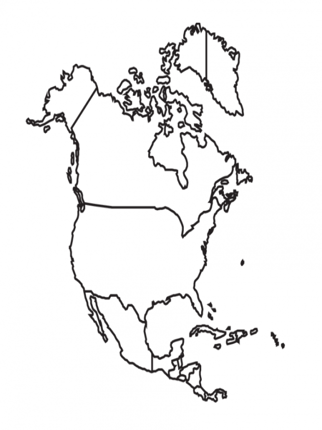 Lista 96+ Foto mapa de america del norte para colorear Lleno
