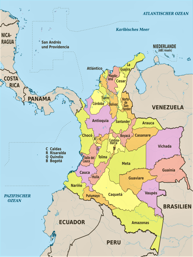 Arriba 105+ Foto mapa de colombia con division politica Actualizar