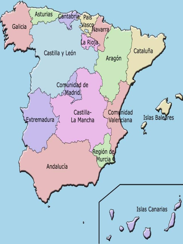 Lista 92+ Foto mapa de españa politico con provincias y comunidades autonomas Actualizar
