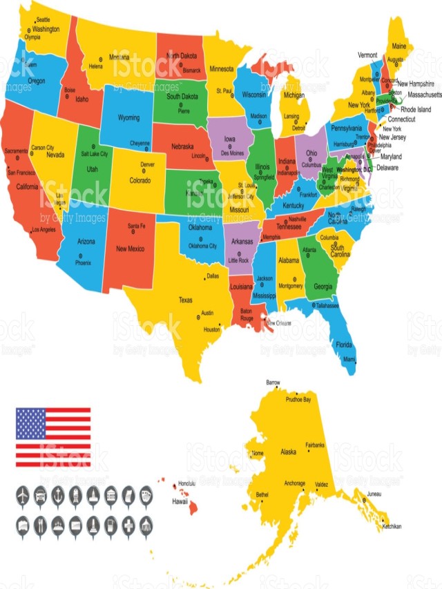 Lista 105+ Foto mapa de estados unidos con nombres y capitales para imprimir Lleno